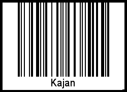 Barcode des Vornamen Kajan