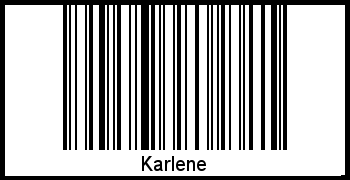 Barcode des Vornamen Karlene