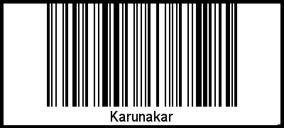 Barcode des Vornamen Karunakar