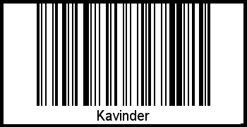 Interpretation von Kavinder als Barcode