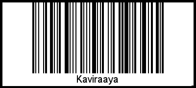 Der Voname Kaviraaya als Barcode und QR-Code