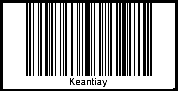 Barcode des Vornamen Keantiay