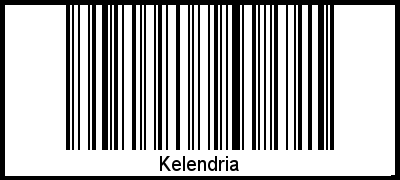 Der Voname Kelendria als Barcode und QR-Code