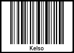 Der Voname Kelso als Barcode und QR-Code