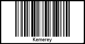 Barcode des Vornamen Kemerey