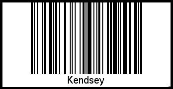 Der Voname Kendsey als Barcode und QR-Code