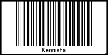 Barcode des Vornamen Keonisha