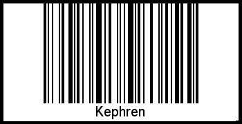 Barcode des Vornamen Kephren