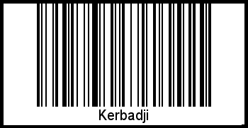 Barcode des Vornamen Kerbadji