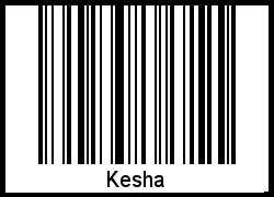 Kesha als Barcode und QR-Code