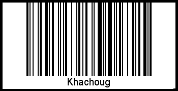 Der Voname Khachoug als Barcode und QR-Code