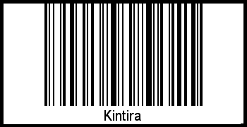 Barcode des Vornamen Kintira