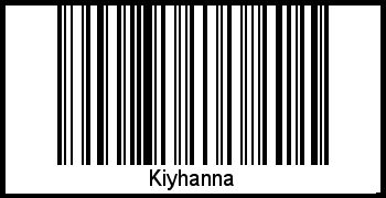 Barcode des Vornamen Kiyhanna