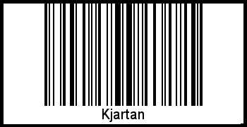 Kjartan als Barcode und QR-Code