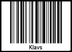 Interpretation von Klavs als Barcode