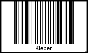 Barcode des Vornamen Kleber