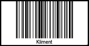 Kliment als Barcode und QR-Code