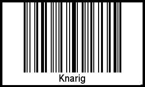 Der Voname Knarig als Barcode und QR-Code