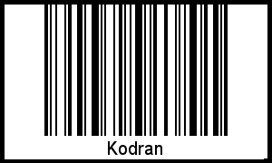 Barcode des Vornamen Kodran