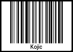 Barcode des Vornamen Kojic