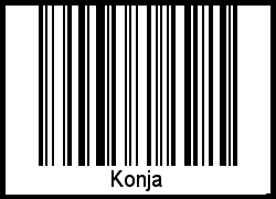 Barcode des Vornamen Konja