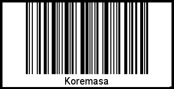 Barcode des Vornamen Koremasa