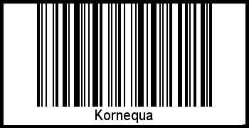 Der Voname Kornequa als Barcode und QR-Code