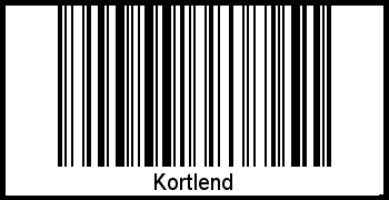 Der Voname Kortlend als Barcode und QR-Code