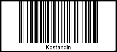 Kostandin als Barcode und QR-Code