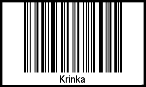 Barcode des Vornamen Krinka