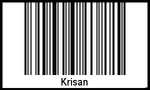 Barcode des Vornamen Krisan