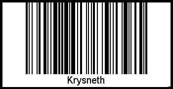 Barcode des Vornamen Krysneth