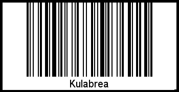 Barcode des Vornamen Kulabrea