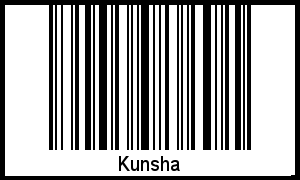 Barcode des Vornamen Kunsha