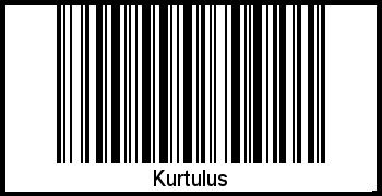 Barcode des Vornamen Kurtulus