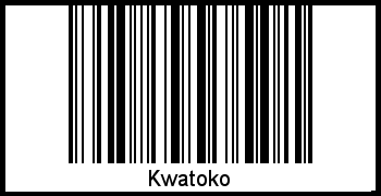 Barcode des Vornamen Kwatoko