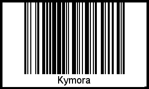 Barcode des Vornamen Kymora