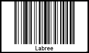 Labree als Barcode und QR-Code