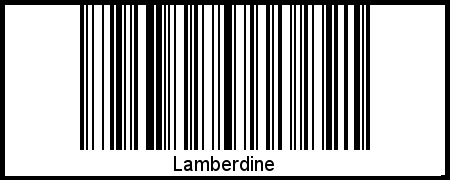 Der Voname Lamberdine als Barcode und QR-Code