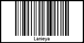 Der Voname Lanieya als Barcode und QR-Code