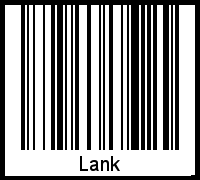 Barcode des Vornamen Lank