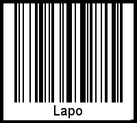 Barcode des Vornamen Lapo