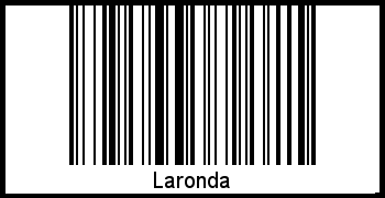 Barcode des Vornamen Laronda