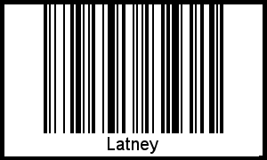 Latney als Barcode und QR-Code