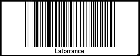 Interpretation von Latorrance als Barcode