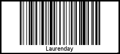 Der Voname Laurenday als Barcode und QR-Code