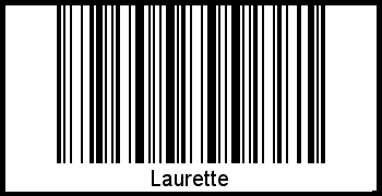 Laurette als Barcode und QR-Code