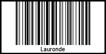 Der Voname Lauronde als Barcode und QR-Code