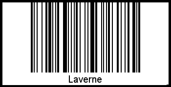 Der Voname Laverne als Barcode und QR-Code