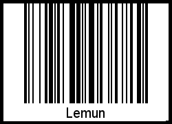 Lemun als Barcode und QR-Code